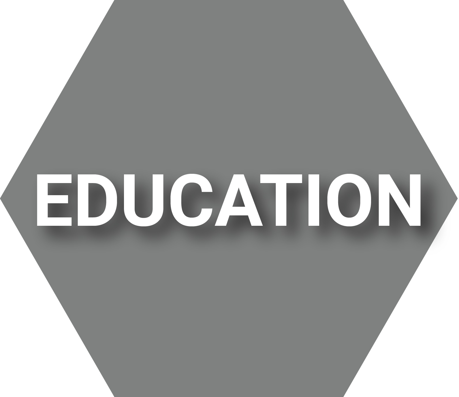 Education hexagon label